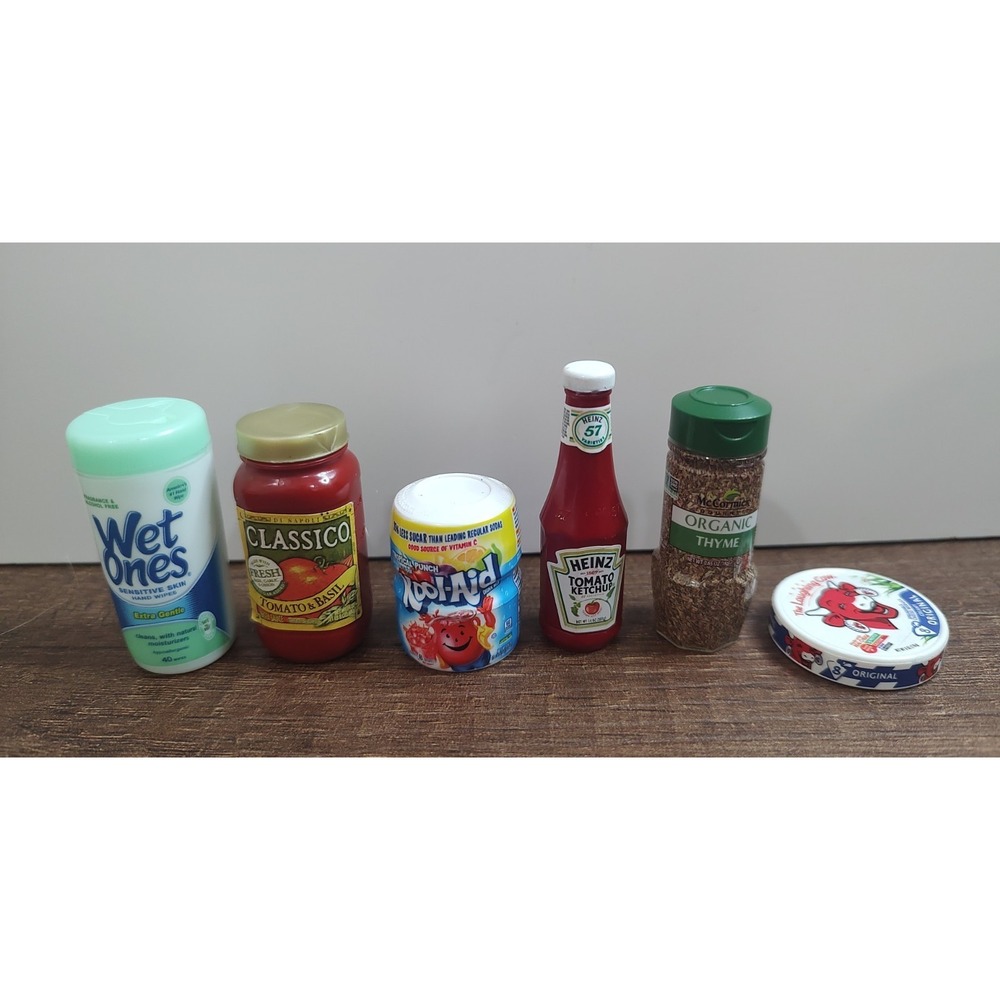 Zuru Mini Brands Lot Of 6 Miniature Toy Collectible Pantry Items Ketchup Sauce